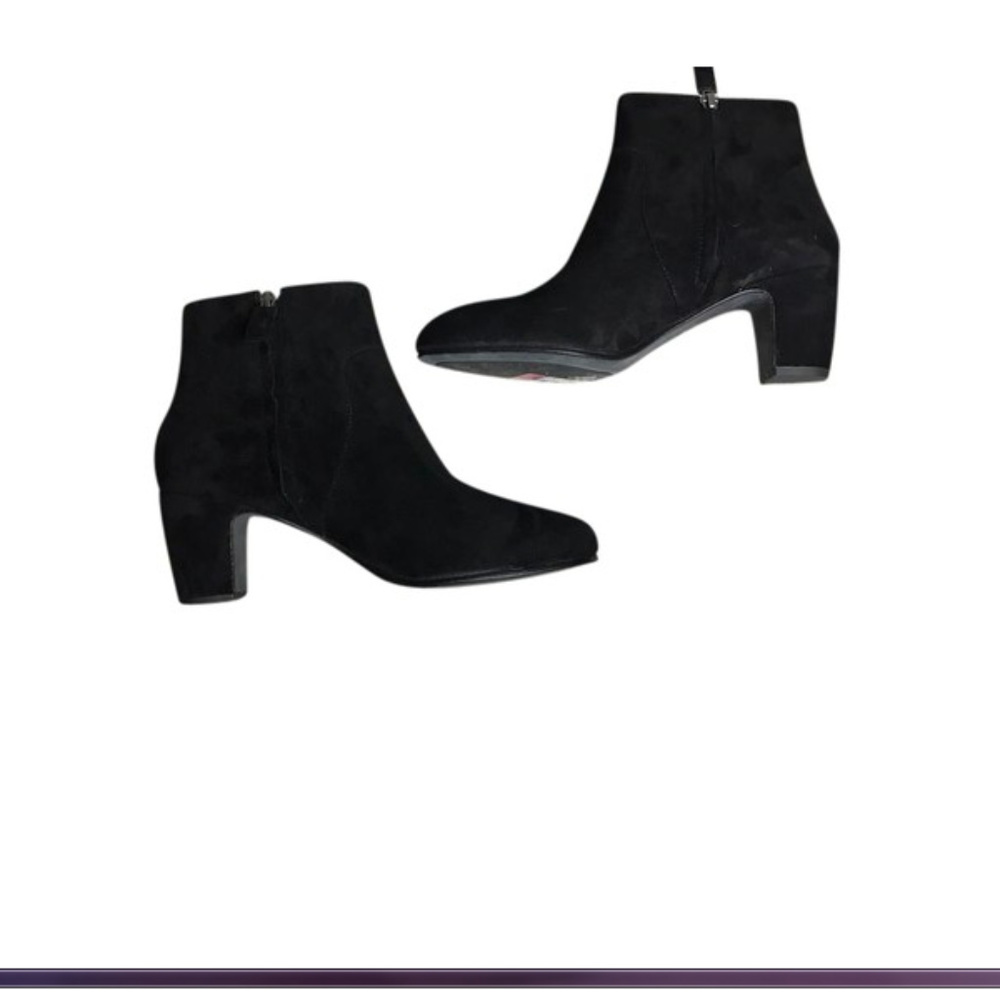 Black Suede Piper Heel Boots/Booties